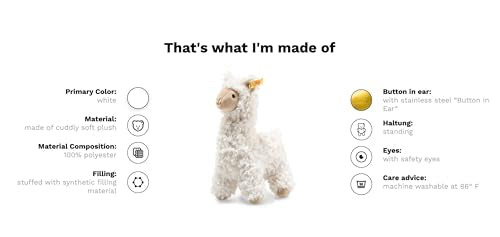 Soft Cuddly Friends Leandro Lama - 19 cm - Kuscheltier für Kinder - weich & waschbar - Creme (069444)