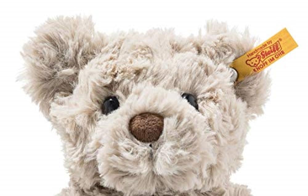 Soft Cuddly Friends Honey Teddybär hellgrau 18 cm, Teddy aus flauschigem Plüsch, Grau