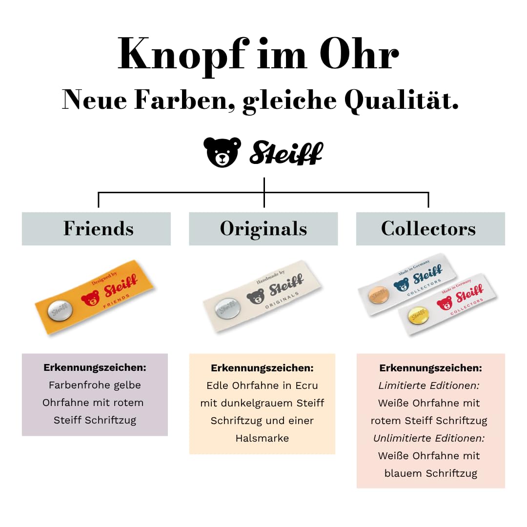 Kuscheltier Dinkie Esel, Süßes Stofftier mit Kunststoffaugen, Kinder, Jungen & Mädchen, Friends, Plüschtier 20 cm, Hellgrau, 073922