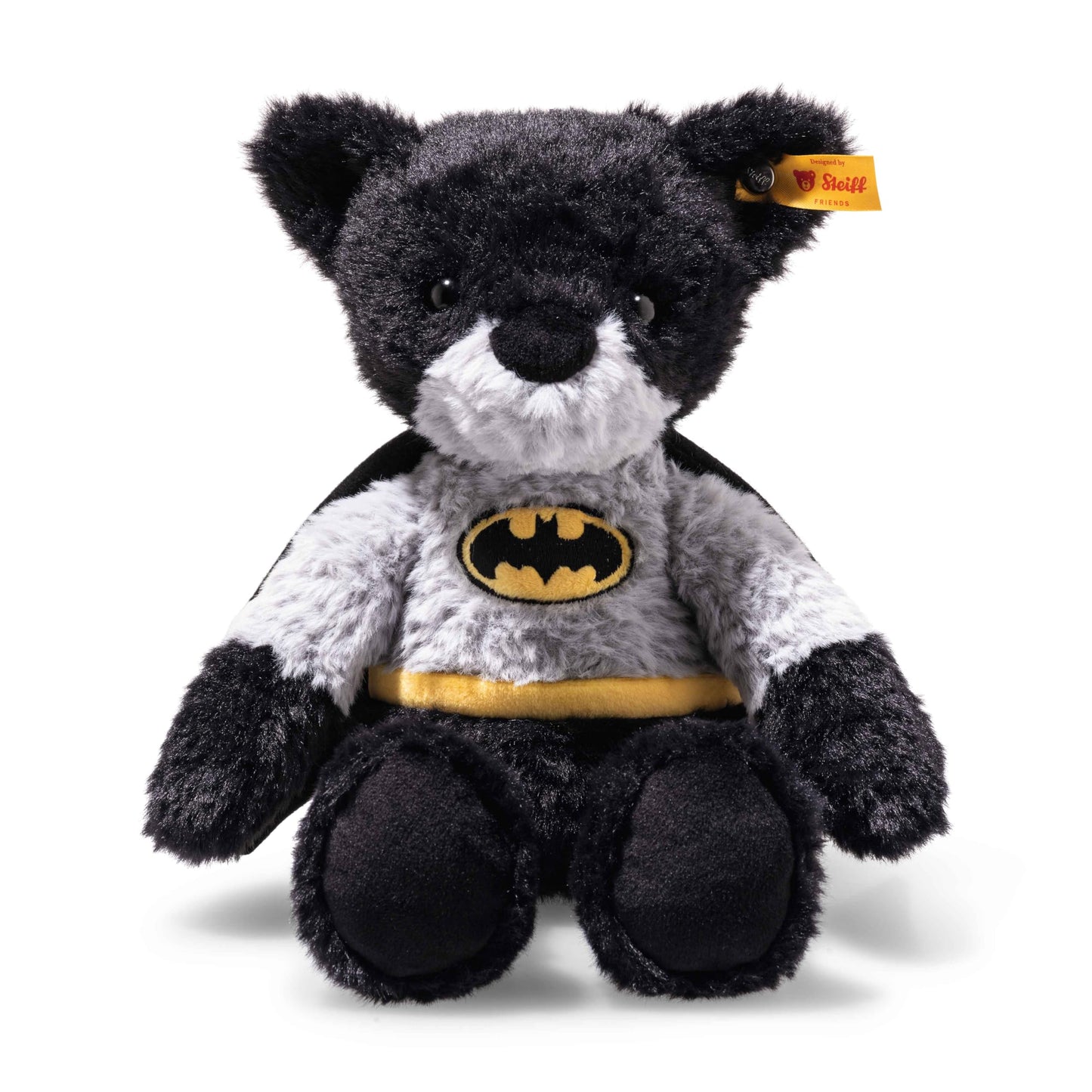 Teddybär Batman 29cm bunt, Kuscheltier Superheld, ideal für Kinder und Fans, Plüsch Bär im Batman Look