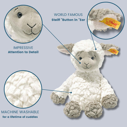 Kuscheltier Lita Lamm, Süßes Stofftier mit Kunststoffaugen, Kinder, Jungen & Mädchen, Friends, Plüschtier 30 cm, Weiß, 073427