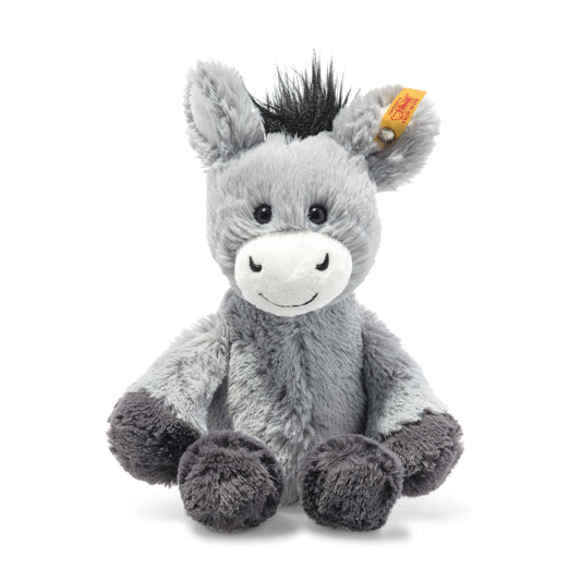 Kuscheltier Dinkie Esel, Süßes Stofftier mit Kunststoffaugen, Kinder, Jungen & Mädchen, Friends, Plüschtier 20 cm, Hellgrau, 073922